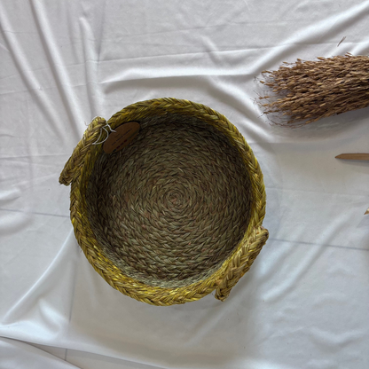 Natural Fiber Woven Base Tray- 10"