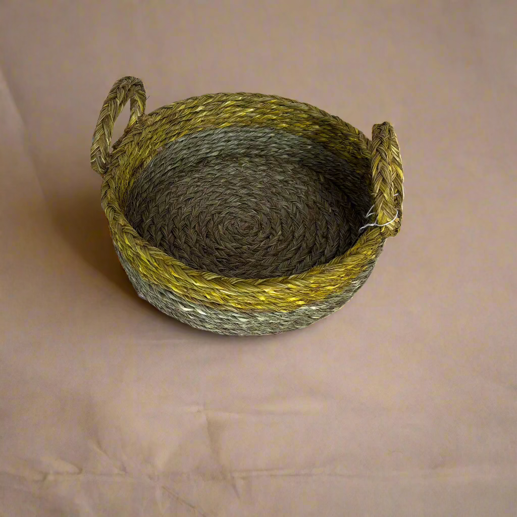 Natural Fiber Woven Tray- 10"x3"