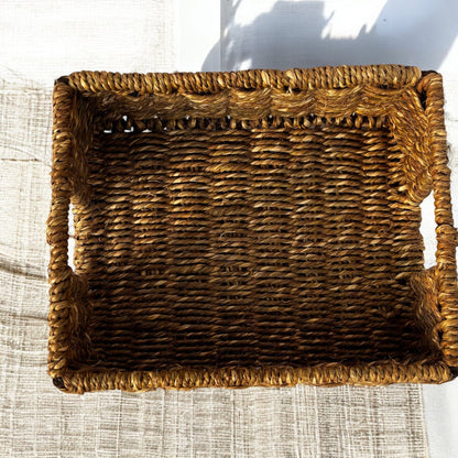 Natural Fiber Brown Tray- 10"