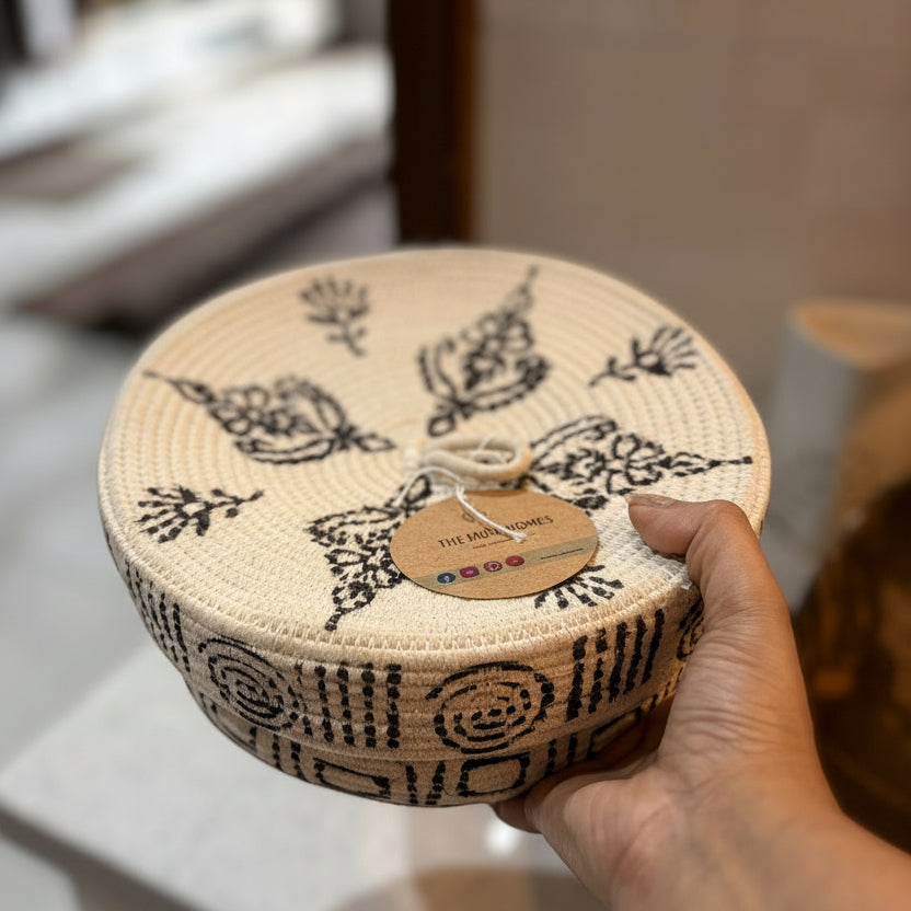 Cotton Rope Block Print Box