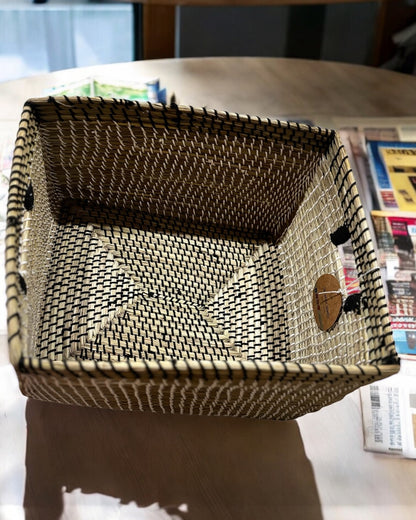 Sabai Grass Binding Basket