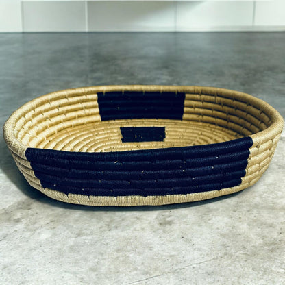 Handwoven Natural Fiber Cream Organizer