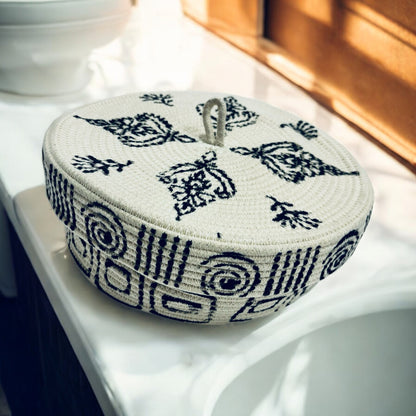 Cotton Rope Block Print Box