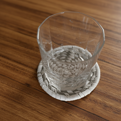 Handwoven Natural Fiber Coasters- Set of 2