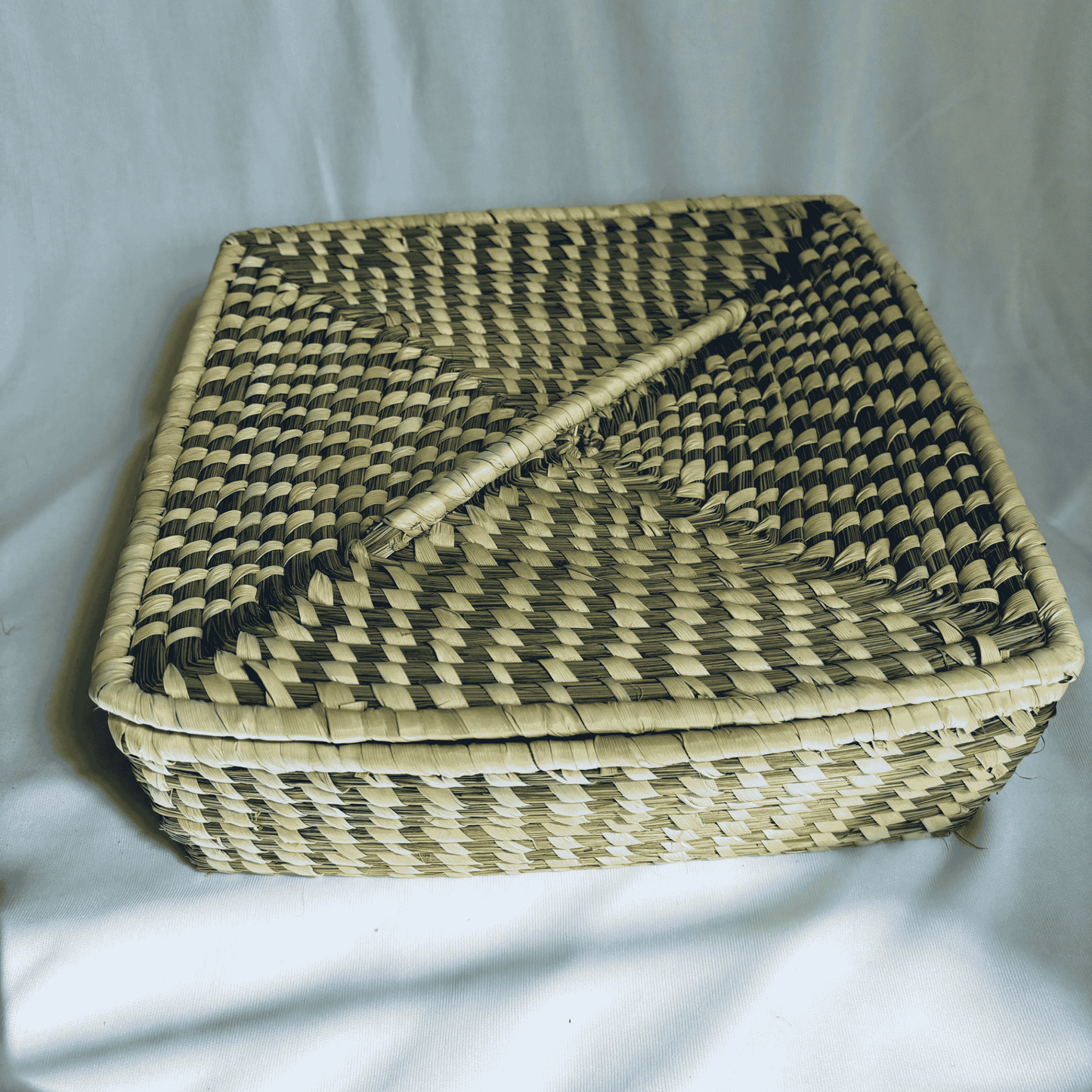 Handwoven Natural Fiber Square Organizer