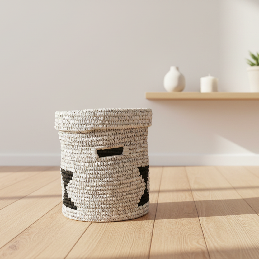 Natural Fiber Dune Basket- 12"