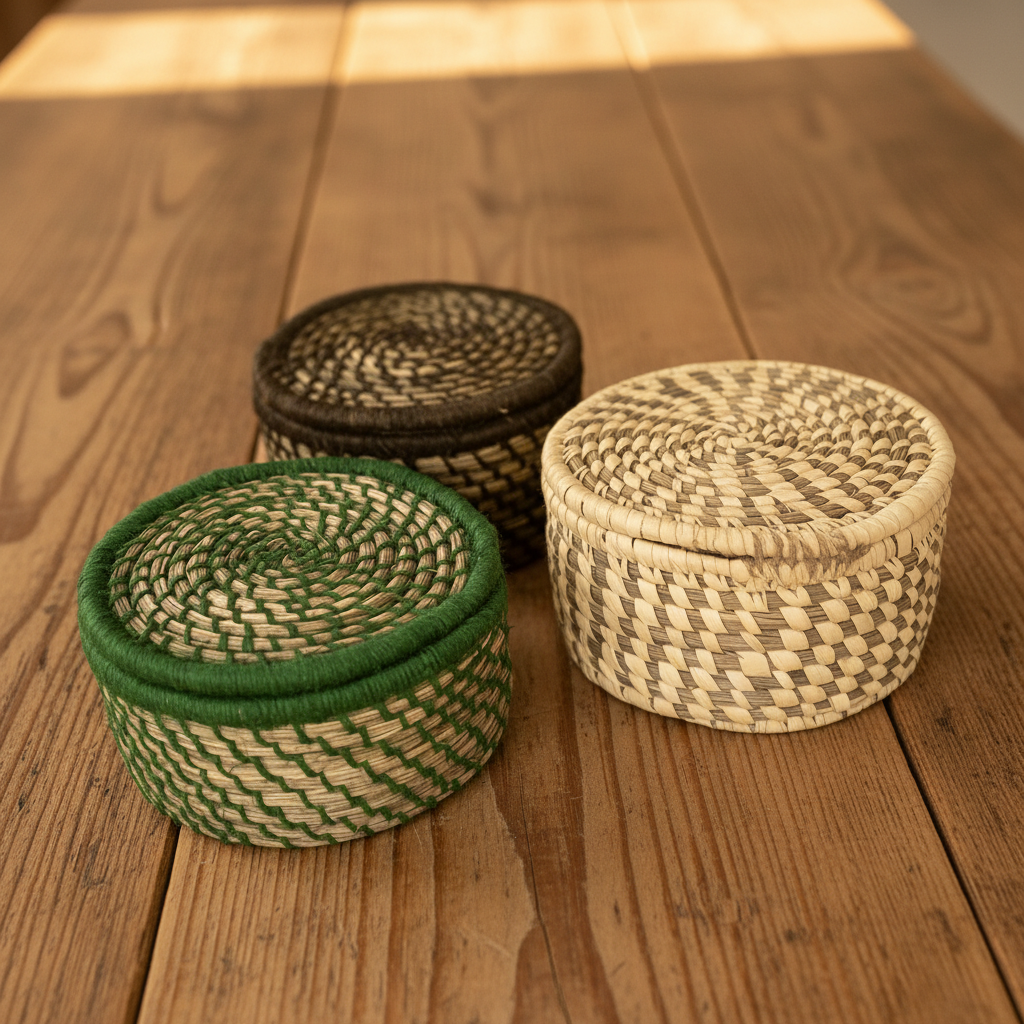 Sabai Grass Thread Box| 6x3 inches |Set of 3