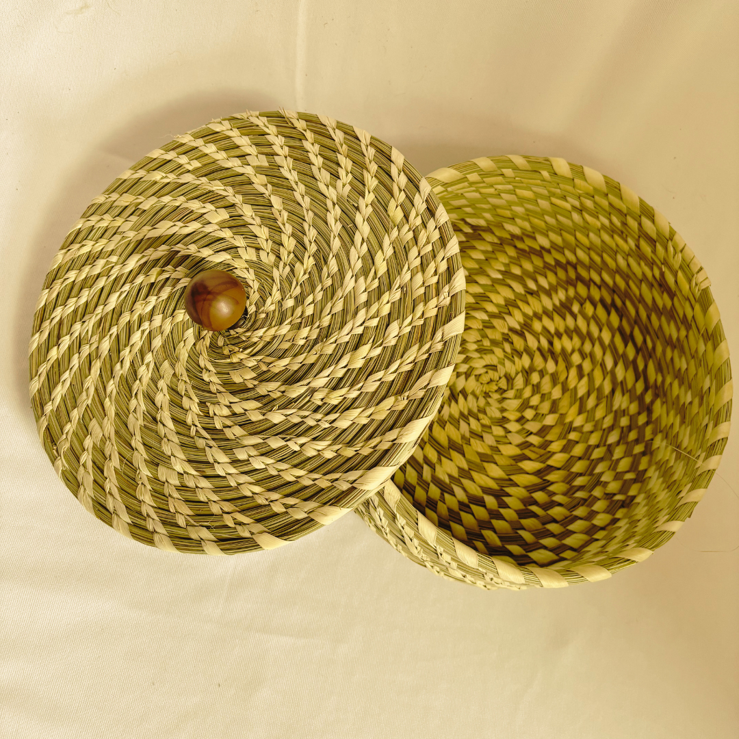 Handwoven Sabai Grass Chapati Box