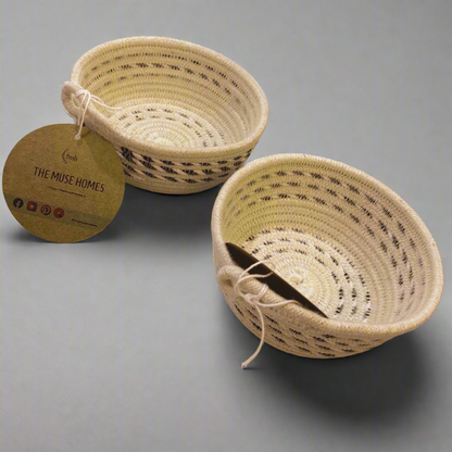 Cotton Rope Trinket Bowl- Set Of 2