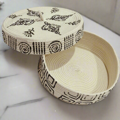 Cotton Rope Block Print Box