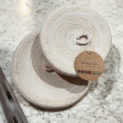 Cotton Rope Nesting Organizer- Set Of 2