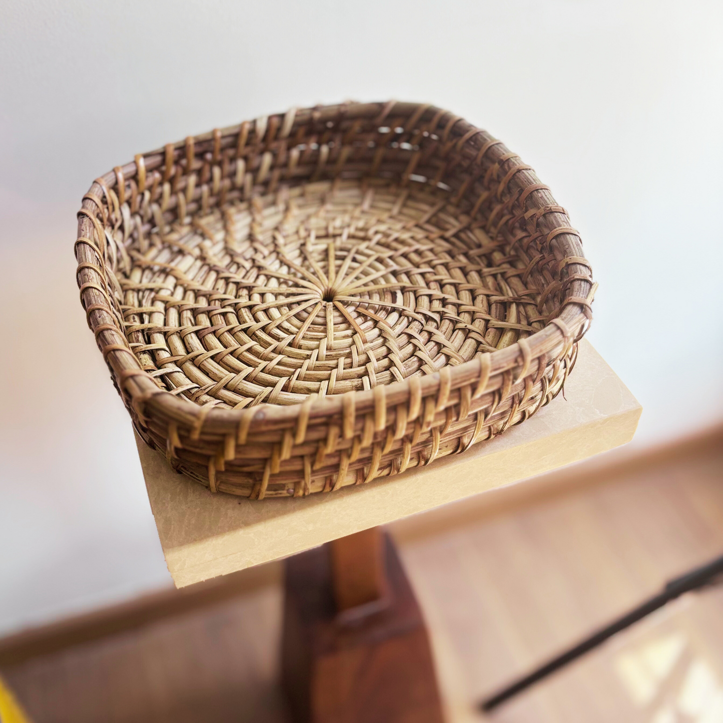Rattan Square Tray 10"x2.5"