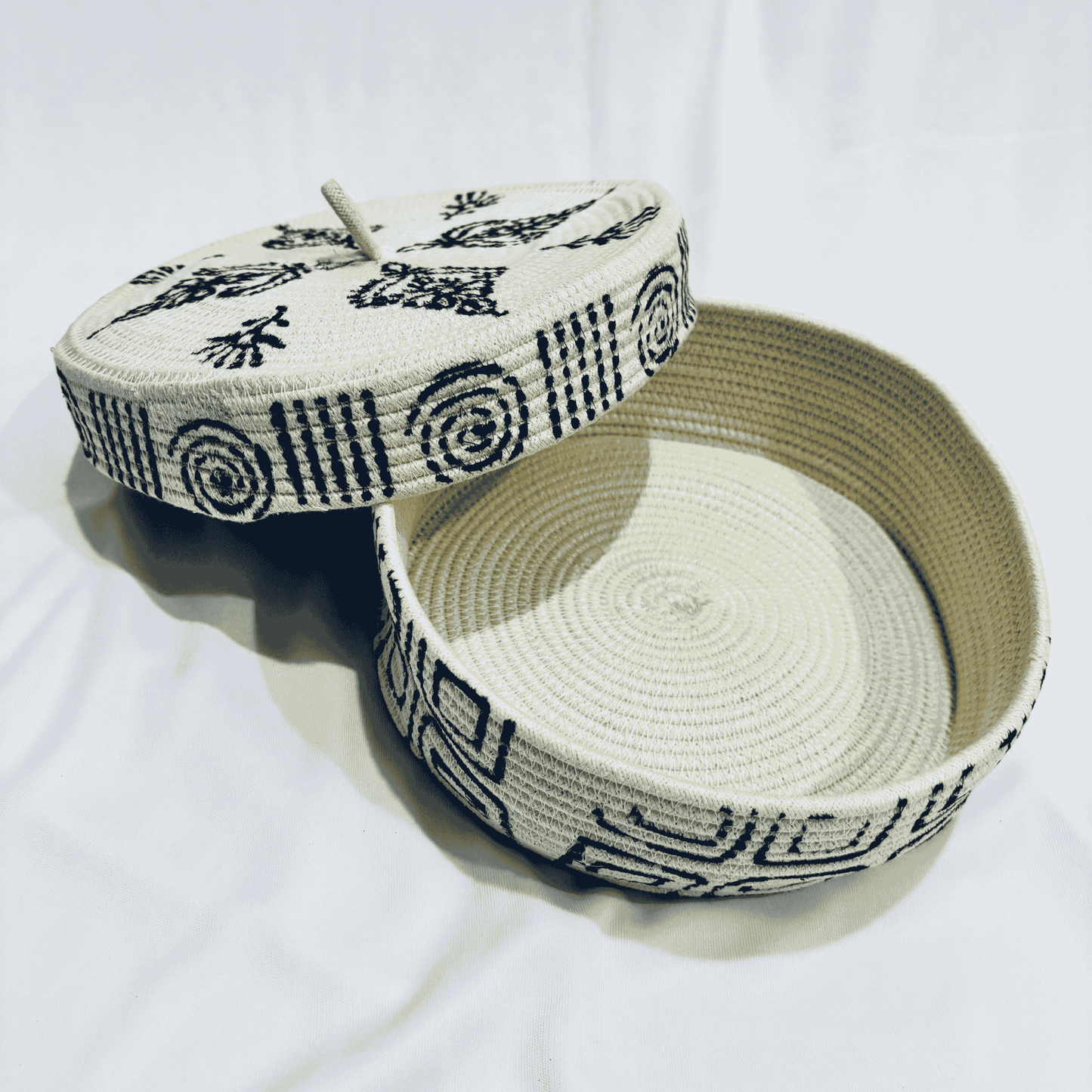 Cotton Rope Block Print Box