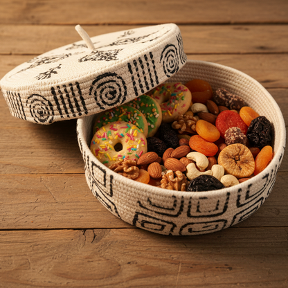 Cotton Rope Block Print Box