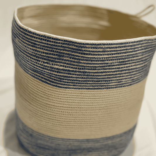 Cotton Rope Blue Basket-11"